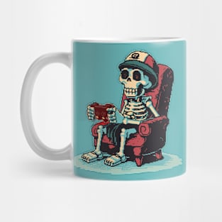 Skeleton Playing Videogames Gaming Funny Halloween For Gamer Mug